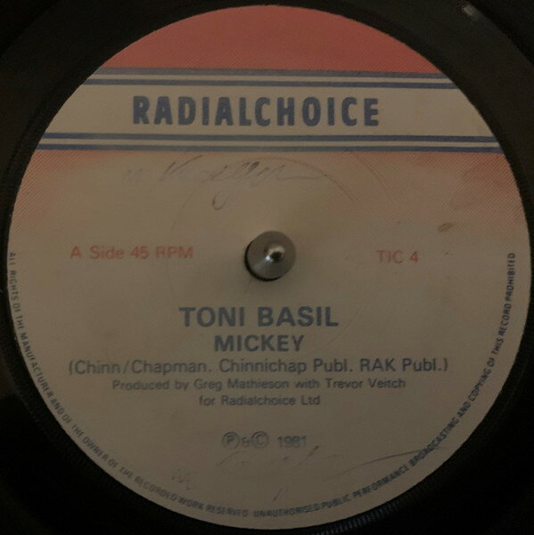 7” Toni Basil Mickey TIC4 Radialchoice /00080