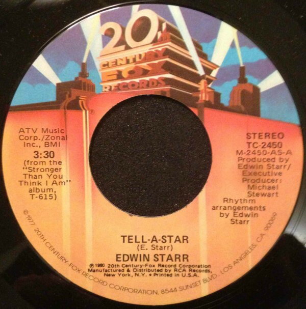 【中古】米7” Edwin Starr Tell-A-Star / Boop Boop Song TC2450 20th Century Fox Rec /00080