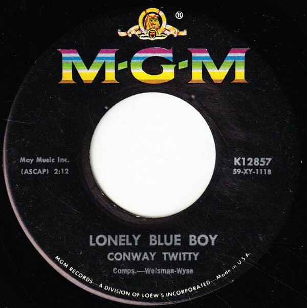 米7” Conway Twitty Lonely Blue Boy / Star Spangled Heaven K12857 MGM Records /00080