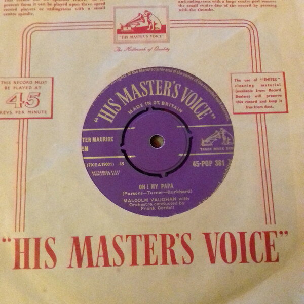 ・アーティスト Malcolm Vaughan ・タイトル What Is My Destiny / Oh! My Papa ・レーベル・型番 His Master's Voice 45POP381 ・フォーマット 7インチレコード ・コンディション(盤) 良い (VG+) ・コンディション(ジャケット) プレインカバー（元ジャケット／カバー無し） ・コンディション(帯) オビなし ・特記事項 【盤に薄い跡】 サンプル画像です。実際の商品の画像ではありません 商品写真はバーコード/カタログ番号に対応したサンプル画像ですので、お送りする商品の画像ではありません。帯やライナーなどの付属品は、特記事項に記載されている場合のみ含まれます。プロモやカラーレコードなどの仕様についても、該当する場合のみ特記事項に記載しています。 【ご購入前に必ずご確認ください】 ・本店サイト(www.recordcity.jp)とは価格、送料が違います ・本店サイト、その他支店のオーダーとは同梱発送できません ・注文確定後に別の注文を頂いた場合、注文同士の同梱は致しかねます。 ・別倉庫から発送しているため、店頭受け渡しは対応しておりません ・一部商品は他の通販サイトでも販売しているため、ご注文のタイミングによっては商品のご用意ができない場合がございます。 ・土日祝日はお休みです 金曜・祝前日9時以降のご連絡またはご入金は、返答または発送が週明け・祝日明けに順次対応となります。 ・ご購入後のキャンセル不可 ご購入後のキャンセルはいかなる理由においてもお受けできません。ご了承の上、ご購入くださいませ。 ・日本郵便(ゆうパック/ゆうメール)によるお届けになります。 ・中古品であることをご理解ください 当ストアでは中古商品を主に販売しております。中古品であることをご理解の上ご購入ください。また、一部商品はRecordCityオンラインストアで試聴可能です。 ・返品について お客様のご都合による返品は一切承っておりません。 表記の内容と実際の商品に相違がある場合、また針飛び等で返品・返金をご希望される場合は、商品の到着後1週間以内にご連絡ください。商品の返送をこちらで確認後、キャンセル・返金を行います。 コンディションVG以下の商品は返品できません。プレイに影響のない表面のこすれ傷、プレス起因のノイズ盤は返品の対象外です。 【コンディション表記】 ・ほぼ新品(M-)(Like New) 完全な新品。未使用。当店ではほぼ使用しません ・非常に良い(EX)(Excellent) 中古盤として美品な状態。わずかな経年を感じるものの傷みを感じさせない、当店基準で最高の状態 ・良い(VG+)(Very Good Plus) 丁寧に扱われた中古品で、軽い使用感がみられる。 ・可(VG)(Acceptable) 使い込まれた中古品で、「良い」よりもさらに使用感がみられる。 ・悪い(VG-)(Bad) 状態が悪いアイテム。使用の保障はなく、再生不可、針飛び、目立つノイズがあるかもしれない。状態によるクレーム不可。返品不可。 ・非常に悪い(G)(Very Bad) 「悪い」よりさらに状態が悪いアイテム。使用の保障はなく、再生不可、針飛び、目立つノイズがあるかもしれない。状態によるクレーム不可。返品不可。 ・ジャンク(Fair)(Junk/Fair) 割れている、反っている、水ダメージがある、カビ、ジャケットが分離している、ひどい書き込み、ひどい擦れなど最低の状態。使用の保障はなく、再生不可、針飛び、目立つノイズがあるかもしれない。状態によるクレーム不可。返品不可。 ・ジャンク(Poor)(Junk/Poor) 割れている、反っている、水ダメージがある、カビ、ジャケットが分離している、ひどい書き込み、ひどい擦れなど最低の状態。使用の保障はなく、再生不可、針飛び、目立つノイズがあるかもしれない。状態によるクレーム不可。返品不可。