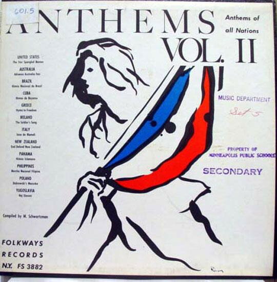【中古】LP Unknown Artist Anthems Of All Nations - Anthems Vol II FS3882 Folkways Records /00260