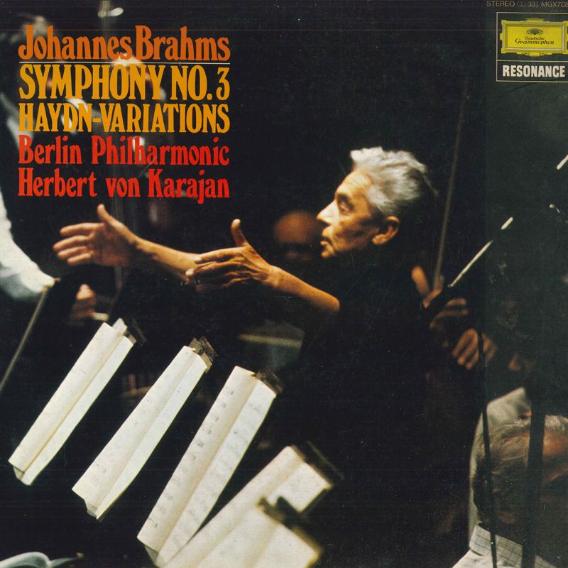【中古】LP ヘルベルト・フォン・カラヤン, ブラームス: 交響曲第3番 ヘ長調 作品90, ハイドンの主 MGX7083 DEUTSCHE GRAMMOPHON recordcity-11269531 RECORD CITY 楽天市場店 パッケージ画像