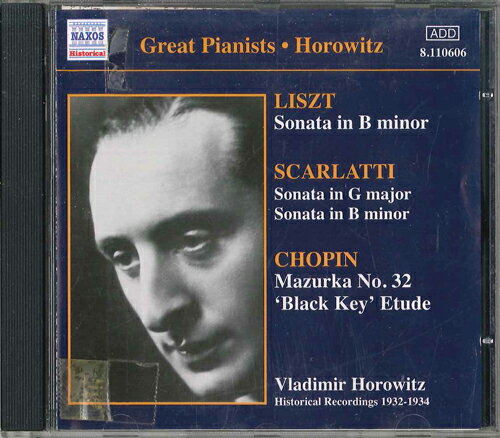 【中古】CD ウラディミール ホロヴィッツ グレードピアニストシリーズ/ホロヴィッツ リストピア 8110606 NAXOS /00110