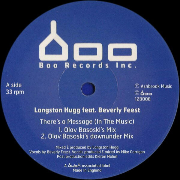 ・アーティスト Langston Hugg, Beverly Feest ・タイトル There's A Message (In The Music) ・レーベル・型番 Boo Records Inc. 12BOO8 ・フォーマット 12インチレコード ・コンディション(盤) 良い (VG+) ・コンディション(ジャケット) プレインカバー（元ジャケット／カバー無し） ・コンディション(帯) オビなし ・特記事項 サンプル画像です。実際の商品の画像ではありません 商品写真はバーコード/カタログ番号に対応したサンプル画像ですので、お送りする商品の画像ではありません。帯やライナーなどの付属品は、特記事項に記載されている場合のみ含まれます。プロモやカラーレコードなどの仕様についても、該当する場合のみ特記事項に記載しています。 【ご購入前に必ずご確認ください】 ・本店サイト(www.recordcity.jp)とは価格、送料が違います ・本店サイト、その他支店のオーダーとは同梱発送できません ・注文確定後に別の注文を頂いた場合、注文同士の同梱は致しかねます。 ・別倉庫から発送しているため、店頭受け渡しは対応しておりません ・一部商品は他の通販サイトでも販売しているため、ご注文のタイミングによっては商品のご用意ができない場合がございます。 ・土日祝日はお休みです 金曜・祝前日9時以降のご連絡またはご入金は、返答または発送が週明け・祝日明けに順次対応となります。 ・ご購入後のキャンセル不可 ご購入後のキャンセルはいかなる理由においてもお受けできません。ご了承の上、ご購入くださいませ。 ・日本郵便(ゆうパック/ゆうメール)によるお届けになります。 ・中古品であることをご理解ください 当ストアでは中古商品を主に販売しております。中古品であることをご理解の上ご購入ください。また、一部商品はRecordCityオンラインストアで試聴可能です。 ・返品について お客様のご都合による返品は一切承っておりません。 表記の内容と実際の商品に相違がある場合、また針飛び等で返品・返金をご希望される場合は、商品の到着後1週間以内にご連絡ください。商品の返送をこちらで確認後、キャンセル・返金を行います。 コンディションVG以下の商品は返品できません。プレイに影響のない表面のこすれ傷、プレス起因のノイズ盤は返品の対象外です。 【コンディション表記】 ・ほぼ新品(M-)(Like New) 完全な新品。未使用。当店ではほぼ使用しません ・非常に良い(EX)(Excellent) 中古盤として美品な状態。わずかな経年を感じるものの傷みを感じさせない、当店基準で最高の状態 ・良い(VG+)(Very Good Plus) 丁寧に扱われた中古品で、軽い使用感がみられる。 ・可(VG)(Acceptable) 使い込まれた中古品で、「良い」よりもさらに使用感がみられる。 ・悪い(VG-)(Bad) 状態が悪いアイテム。使用の保障はなく、再生不可、針飛び、目立つノイズがあるかもしれない。状態によるクレーム不可。返品不可。 ・非常に悪い(G)(Very Bad) 「悪い」よりさらに状態が悪いアイテム。使用の保障はなく、再生不可、針飛び、目立つノイズがあるかもしれない。状態によるクレーム不可。返品不可。 ・ジャンク(Fair)(Junk/Fair) 割れている、反っている、水ダメージがある、カビ、ジャケットが分離している、ひどい書き込み、ひどい擦れなど最低の状態。使用の保障はなく、再生不可、針飛び、目立つノイズがあるかもしれない。状態によるクレーム不可。返品不可。 ・ジャンク(Poor)(Junk/Poor) 割れている、反っている、水ダメージがある、カビ、ジャケットが分離している、ひどい書き込み、ひどい擦れなど最低の状態。使用の保障はなく、再生不可、針飛び、目立つノイズがあるかもしれない。状態によるクレーム不可。返品不可。