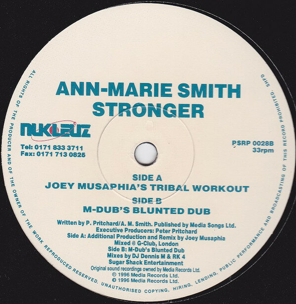 【中古】英12” Ann-Marie Smith Stronger PSRP0028 Nukleuz /00250