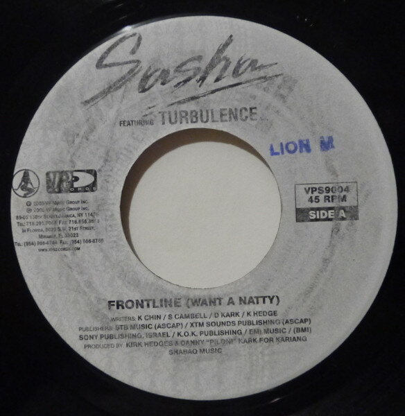 【中古】ジャマイカ7” Turbulence & Sasha Frontline (Want A Natty) VPS9004 VP Records /00080