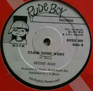【中古】英12” Beenie Man Clash Oonu Want RUDE009 Rudeboy Records /00250