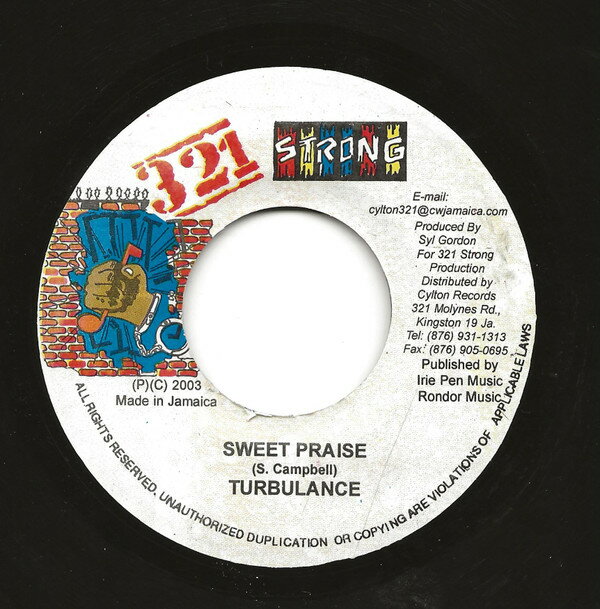 【中古】ジャマイカ7” Turbulence Sweet Praise NONE 321 Strong /00080