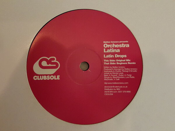 【中古】英12” Orchestra Latina Latin Drops CSOLE06PROMO Clubsole Records プロモ /00250