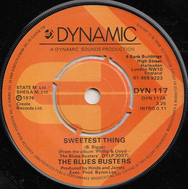 【中古】英7” Blues Busters Sweetest Thing DYN117 Dynamic Sounds /00080