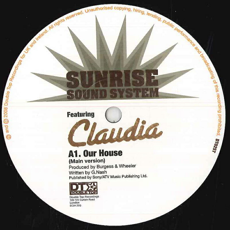 š۱12 Sunrise Sound System Feat Clau Our House DT025T DOUBLE TOP /00250