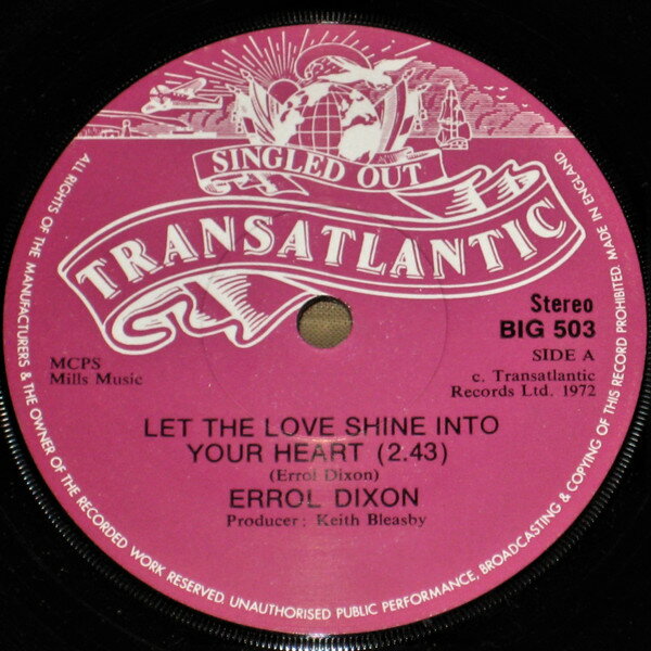 ・アーティスト Errol Dixon ・タイトル Let The Love Shine Into Your Heart ・レーベル・型番 Transatlantic Records BIG503 ・フォーマット 7インチレコード ・コンディション(盤) 良い (VG+) ・コンディション(ジャケット) ・コンディション(帯) オビなし ・特記事項 【盤に薄い跡】【盤に小さいキズ】【SEW】 サンプル画像です。実際の商品の画像ではありません 商品写真はバーコード/カタログ番号に対応したサンプル画像ですので、お送りする商品の画像ではありません。帯やライナーなどの付属品は、特記事項に記載されている場合のみ含まれます。プロモやカラーレコードなどの仕様についても、該当する場合のみ特記事項に記載しています。 【ご購入前に必ずご確認ください】 ・本店サイト(www.recordcity.jp)とは価格、送料が違います ・本店サイト、その他支店のオーダーとは同梱発送できません ・注文確定後に別の注文を頂いた場合、注文同士の同梱は致しかねます。 ・別倉庫から発送しているため、店頭受け渡しは対応しておりません ・一部商品は他の通販サイトでも販売しているため、ご注文のタイミングによっては商品のご用意ができない場合がございます。 ・土日祝日はお休みです 金曜・祝前日9時以降のご連絡またはご入金は、返答または発送が週明け・祝日明けに順次対応となります。 ・ご購入後のキャンセル不可 ご購入後のキャンセルはいかなる理由においてもお受けできません。ご了承の上、ご購入くださいませ。 ・日本郵便(ゆうパック/ゆうメール)によるお届けになります。 ・中古品であることをご理解ください 当ストアでは中古商品を主に販売しております。中古品であることをご理解の上ご購入ください。また、一部商品はRecordCityオンラインストアで試聴可能です。 ・返品について お客様のご都合による返品は一切承っておりません。 表記の内容と実際の商品に相違がある場合、また針飛び等で返品・返金をご希望される場合は、商品の到着後1週間以内にご連絡ください。商品の返送をこちらで確認後、キャンセル・返金を行います。 コンディションVG以下の商品は返品できません。プレイに影響のない表面のこすれ傷、プレス起因のノイズ盤は返品の対象外です。 【コンディション表記】 ・ほぼ新品(M-)(Like New) 完全な新品。未使用。当店ではほぼ使用しません ・非常に良い(EX)(Excellent) 中古盤として美品な状態。わずかな経年を感じるものの傷みを感じさせない、当店基準で最高の状態 ・良い(VG+)(Very Good Plus) 丁寧に扱われた中古品で、軽い使用感がみられる。 ・可(VG)(Acceptable) 使い込まれた中古品で、「良い」よりもさらに使用感がみられる。 ・悪い(VG-)(Bad) 状態が悪いアイテム。使用の保障はなく、再生不可、針飛び、目立つノイズがあるかもしれない。状態によるクレーム不可。返品不可。 ・非常に悪い(G)(Very Bad) 「悪い」よりさらに状態が悪いアイテム。使用の保障はなく、再生不可、針飛び、目立つノイズがあるかもしれない。状態によるクレーム不可。返品不可。 ・ジャンク(Fair)(Junk/Fair) 割れている、反っている、水ダメージがある、カビ、ジャケットが分離している、ひどい書き込み、ひどい擦れなど最低の状態。使用の保障はなく、再生不可、針飛び、目立つノイズがあるかもしれない。状態によるクレーム不可。返品不可。 ・ジャンク(Poor)(Junk/Poor) 割れている、反っている、水ダメージがある、カビ、ジャケットが分離している、ひどい書き込み、ひどい擦れなど最低の状態。使用の保障はなく、再生不可、針飛び、目立つノイズがあるかもしれない。状態によるクレーム不可。返品不可。
