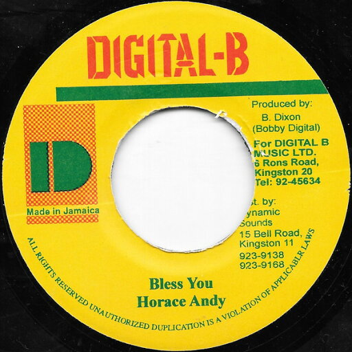 【中古】ジャマイカ7” Horace Andy Bless You NONE Digital-B /00080 【中古】ジャマイカ7” Horace Andy Bless You NONE Digital-B /00080