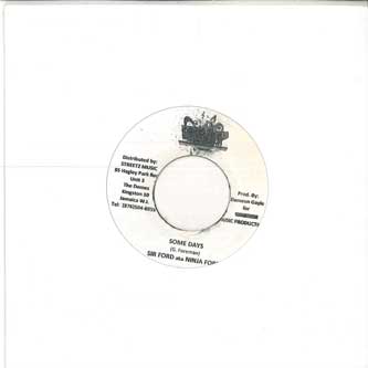 【中古】ジャマイカ7” Sir Ford, Ninja Ford Some Days NONE WARRIOR MUZIK /00080