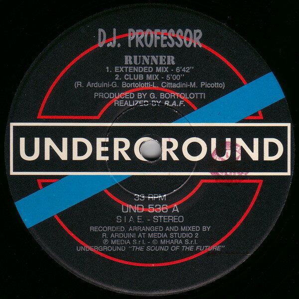 【中古】伊12” DJ Professor Runner / Anxiety UND536 Underground /00250