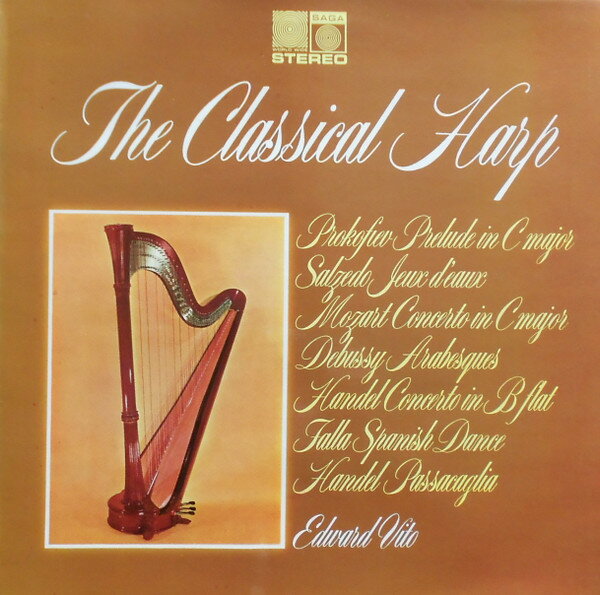 【中古】英LP Edward Vito, Daniel Guilet, Be Classical Harp SAGA5356 SAGA /00260