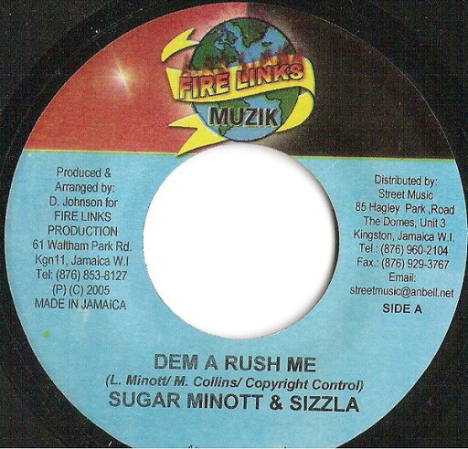 【中古】ジャマイカ7” Sugar Minott & Sizzla Dem A Rush Me NONE Fire Links Muzik /00080 【中古】ジャマイカ7” Sugar Minott & Sizzla Dem A Rush Me NONE Fire Links Muzik /00080