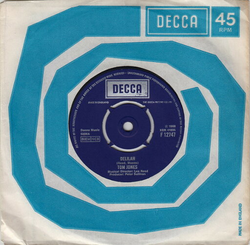 【中古】英7” Tom Jones Delilah F12747 Decca /00080 【中古】英7” Tom Jones Delilah F12747 Decca /00080