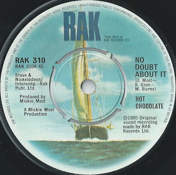 【中古】英7” Hot Chocolate No Doubt About It RAK310 RAK /00080
