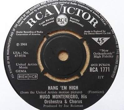【中古】英7” Hugo Montenegro, His Orchestra Hang Em High RCA1771 RCA Victor /00080