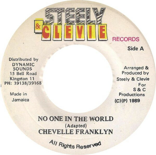 【中古】ジャマイカ7” Chevelle Franklyn No One In The World NONE Steely & Clevie Reco /00080