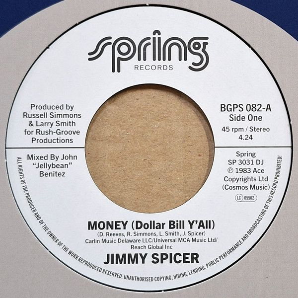 楽天レコードシティ 楽天市場店【新品】英7” Jimmy Spicer Money （Dollar Bill Yall） BGPS082 BGP Records /00080