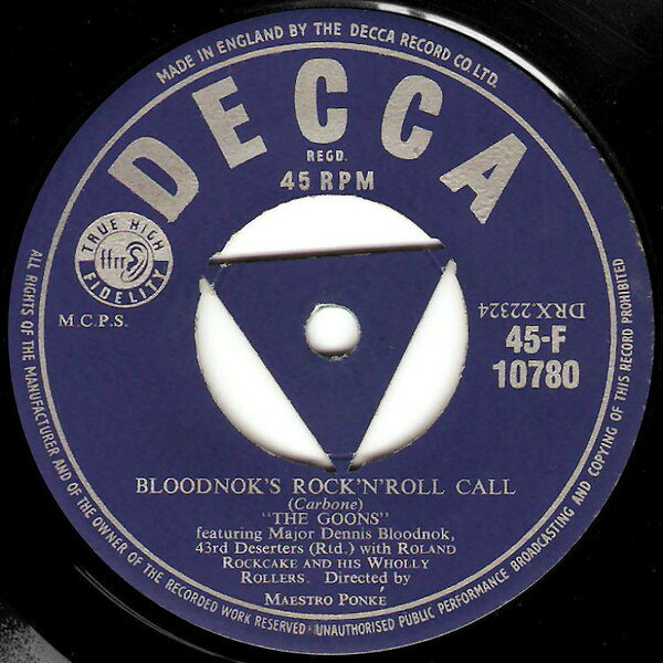 【中古】英7” Goons Bloodnoks RocknRoll Call / The Ying Tong Song 45F10780 Decca /00080