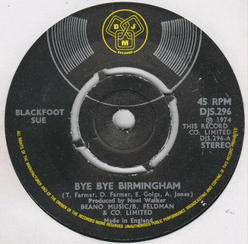 【中古】英7” Blackfoot Sue Bye Bye Birmingham DJS296 DJM Records /00080 【中古】英7” Blackfoot Sue Bye Bye Birmingham DJS296 DJM Records /00080