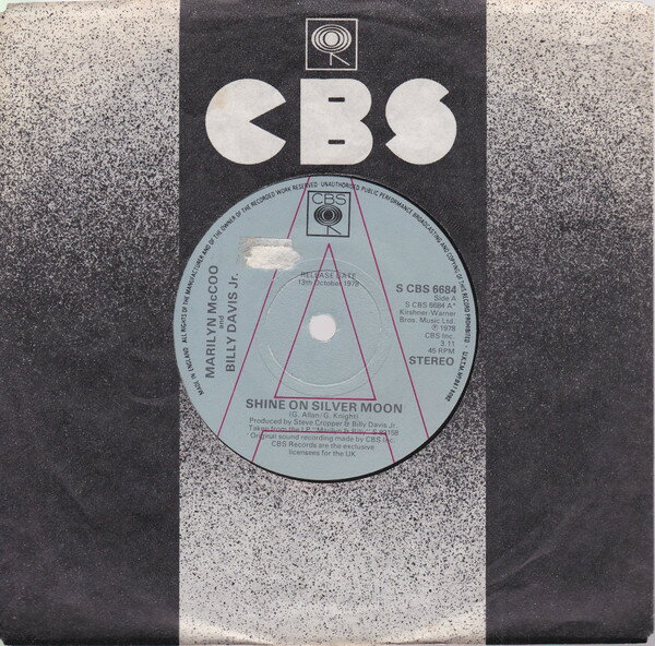 【中古】英7” Marilyn McCoo & Billy Davis Jr Shine On Silver Moon SCBS6684PROMO CBS プロモ /00080
