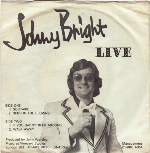 【中古】英7” Johny Bright Live MI001 Not On Label /00080 【中古】英7” Johny Bright Live MI001 Not On Label /00080