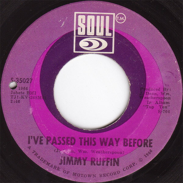 š۱7 Jimmy Ruffin Ive Passed This Way Before / Tomorrows Tears S350...