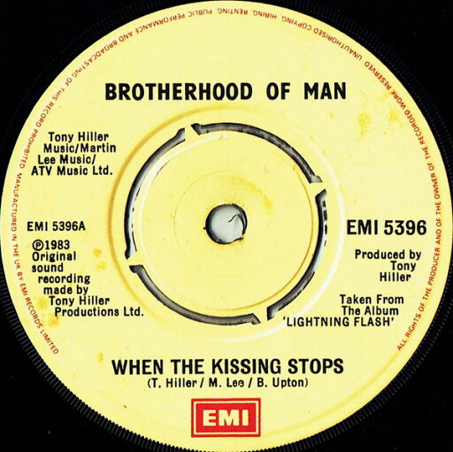 【中古】英7” Brotherhood Of Man When The Kissing Stops EMI5396 EMI /00080 【中古】英7” Brotherhood Of Man When The Kissing Stops EMI5396 EMI /00080