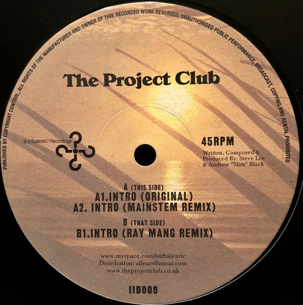 英12” Project Club Intro IIB008 Is It Balearic? Reco /00250