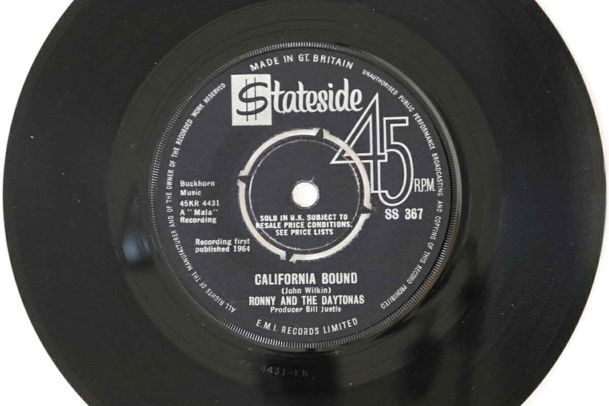š۱7 Ronny & The Daytonas California Bound SS367 Stateside /00080