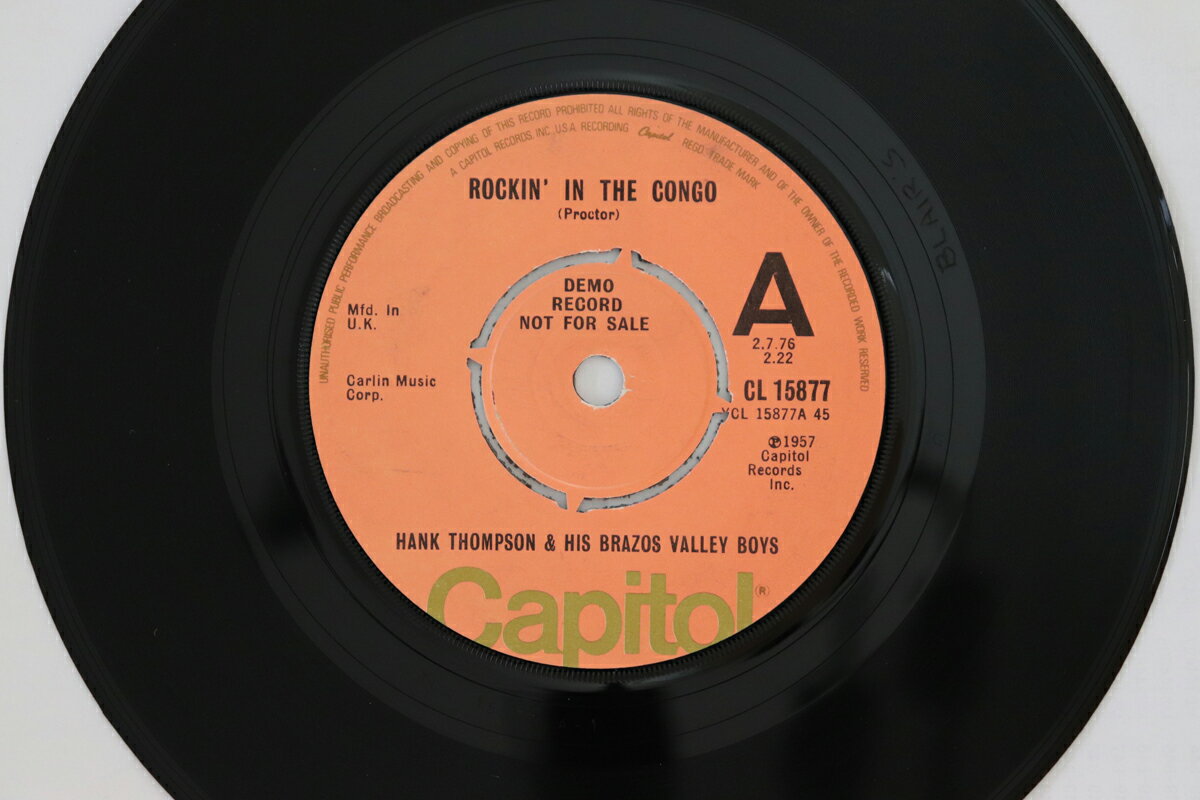 š۱7 Hank Thompson & His Brazos Val Rockin In The Congo CL15877 Capitol Records ץ /00080