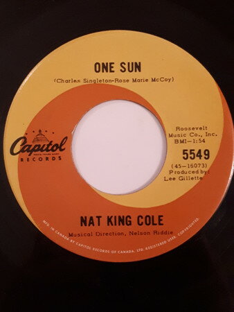 【中古】加7” Nat King Cole One Sun / Looking Back 5549 Capitol Records /00080