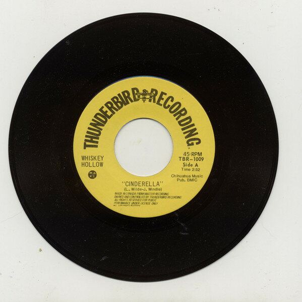 【中古】加7” Whiskey Hollow Cinderella TBR1009 Thunderbird Recordin /00080