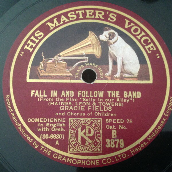 【中古】英78RPM/SP Gracie Fields Fall In And Follow The Band / Sally B3879 HIS MASTERS VOICE /00500