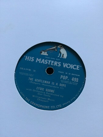 【中古】英78RPM/SP Eydie Gorme You Need Hands / The Gentleman Is A Dope POP493 HIS MASTERS VOICE /00500