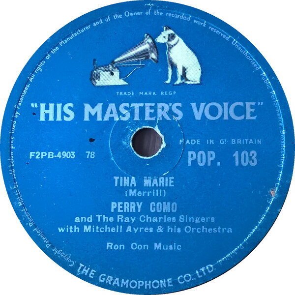 【中古】英78RPM/SP Perry Como, The Ray Charles Si Tina Marie / Home For The Holiday POP103 HIS MASTERS VOICE /00500