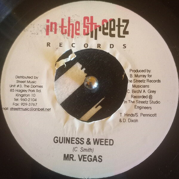 7” Mr. Vegas / Leftside &amp; Esco Guiness &amp; Weed / Out &amp; Bad NONE In The Streetz Recor /00080