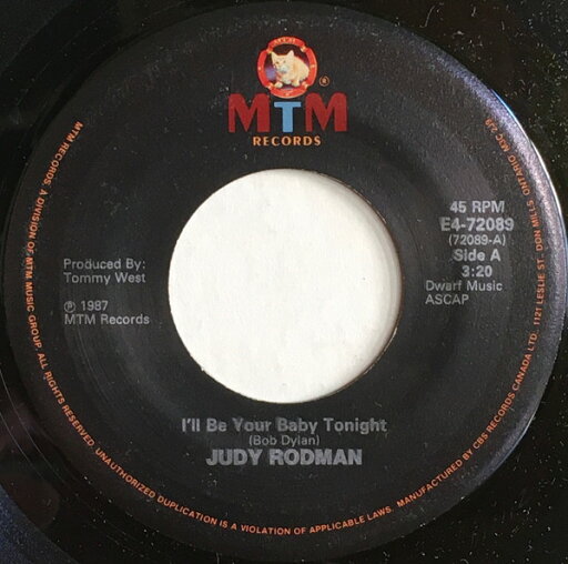【中古】加7” Judy Rodman Ill Be Your Baby Tonight E472089 MTM Records /00080 【中古】加7” Judy Rodman Ill Be Your Baby Tonight E472089 MTM Records /00080