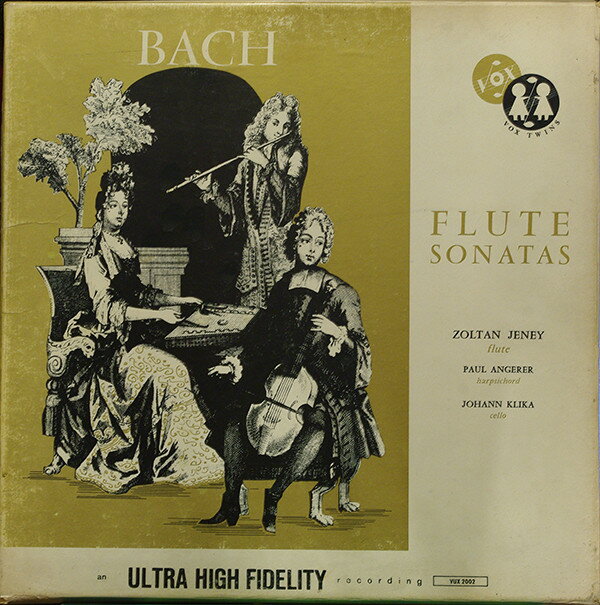 【中古】独LP Johann Sebastian Bach - Zoltan Flute Sonatas VUX2002 VOX /00260