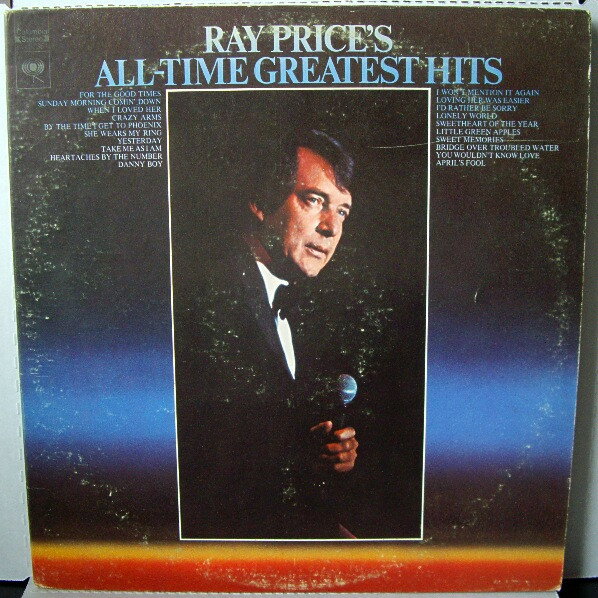 ・アーティスト Ray Price ・タイトル All-Time Greatest Hits ・レーベル・型番 Columbia KG31364 ・フォーマット LPレコード ・コンディション(盤) 良い (VG+) ・コンディション(ジャケット) 可 (VG) ・コンディション(帯) オビなし ・特記事項 【カバーにキズ/ダメージ】 サンプル画像です。実際の商品の画像ではありません 商品写真はバーコード/カタログ番号に対応したサンプル画像ですので、お送りする商品の画像ではありません。帯やライナーなどの付属品は、特記事項に記載されている場合のみ含まれます。プロモやカラーレコードなどの仕様についても、該当する場合のみ特記事項に記載しています。 【ご購入前に必ずご確認ください】 ・本店サイト(www.recordcity.jp)とは価格、送料が違います ・本店サイト、その他支店のオーダーとは同梱発送できません ・注文確定後に別の注文を頂いた場合、注文同士の同梱は致しかねます。 ・別倉庫から発送しているため、店頭受け渡しは対応しておりません ・一部商品は他の通販サイトでも販売しているため、ご注文のタイミングによっては商品のご用意ができない場合がございます。 ・土日祝日はお休みです 金曜・祝前日9時以降のご連絡またはご入金は、返答または発送が週明け・祝日明けに順次対応となります。 ・ご購入後のキャンセル不可 ご購入後のキャンセルはいかなる理由においてもお受けできません。ご了承の上、ご購入くださいませ。 ・日本郵便(ゆうパック/ゆうメール)によるお届けになります。 ・中古品であることをご理解ください 当ストアでは中古商品を主に販売しております。中古品であることをご理解の上ご購入ください。また、一部商品はRecordCityオンラインストアで試聴可能です。 ・返品について お客様のご都合による返品は一切承っておりません。 表記の内容と実際の商品に相違がある場合、また針飛び等で返品・返金をご希望される場合は、商品の到着後1週間以内にご連絡ください。商品の返送をこちらで確認後、キャンセル・返金を行います。 コンディションVG以下の商品は返品できません。プレイに影響のない表面のこすれ傷、プレス起因のノイズ盤は返品の対象外です。 【コンディション表記】 ・ほぼ新品(M-)(Like New) 完全な新品。未使用。当店ではほぼ使用しません ・非常に良い(EX)(Excellent) 中古盤として美品な状態。わずかな経年を感じるものの傷みを感じさせない、当店基準で最高の状態 ・良い(VG+)(Very Good Plus) 丁寧に扱われた中古品で、軽い使用感がみられる。 ・可(VG)(Acceptable) 使い込まれた中古品で、「良い」よりもさらに使用感がみられる。 ・悪い(VG-)(Bad) 状態が悪いアイテム。使用の保障はなく、再生不可、針飛び、目立つノイズがあるかもしれない。状態によるクレーム不可。返品不可。 ・非常に悪い(G)(Very Bad) 「悪い」よりさらに状態が悪いアイテム。使用の保障はなく、再生不可、針飛び、目立つノイズがあるかもしれない。状態によるクレーム不可。返品不可。 ・ジャンク(Fair)(Junk/Fair) 割れている、反っている、水ダメージがある、カビ、ジャケットが分離している、ひどい書き込み、ひどい擦れなど最低の状態。使用の保障はなく、再生不可、針飛び、目立つノイズがあるかもしれない。状態によるクレーム不可。返品不可。 ・ジャンク(Poor)(Junk/Poor) 割れている、反っている、水ダメージがある、カビ、ジャケットが分離している、ひどい書き込み、ひどい擦れなど最低の状態。使用の保障はなく、再生不可、針飛び、目立つノイズがあるかもしれない。状態によるクレーム不可。返品不可。