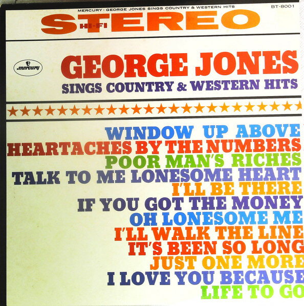 ・アーティスト George Jones ・タイトル Sings Country & Western Hits ・レーベル・型番 MERCURY BT8001 ・フォーマット LPレコード ・コンディション(盤) 非常に良い(EX) ・コンディション(ジャケット) 良い (VG+) ・コンディション(帯) 非常に良い(EX) ・特記事項 【ライナー付き】 【カバーに目立つ染み】 サンプル画像です。実際の商品の画像ではありません 商品写真はバーコード/カタログ番号に対応したサンプル画像ですので、お送りする商品の画像ではありません。帯やライナーなどの付属品は、特記事項に記載されている場合のみ含まれます。プロモやカラーレコードなどの仕様についても、該当する場合のみ特記事項に記載しています。 【ご購入前に必ずご確認ください】 ・本店サイト(www.recordcity.jp)とは価格、送料が違います ・本店サイト、その他支店のオーダーとは同梱発送できません ・注文確定後に別の注文を頂いた場合、注文同士の同梱は致しかねます。 ・別倉庫から発送しているため、店頭受け渡しは対応しておりません ・一部商品は他の通販サイトでも販売しているため、ご注文のタイミングによっては商品のご用意ができない場合がございます。 ・土日祝日はお休みです 金曜・祝前日9時以降のご連絡またはご入金は、返答または発送が週明け・祝日明けに順次対応となります。 ・ご購入後のキャンセル不可 ご購入後のキャンセルはいかなる理由においてもお受けできません。ご了承の上、ご購入くださいませ。 ・日本郵便(ゆうパック/ゆうメール)によるお届けになります。 ・中古品であることをご理解ください 当ストアでは中古商品を主に販売しております。中古品であることをご理解の上ご購入ください。また、一部商品はRecordCityオンラインストアで試聴可能です。 ・返品について お客様のご都合による返品は一切承っておりません。 表記の内容と実際の商品に相違がある場合、また針飛び等で返品・返金をご希望される場合は、商品の到着後1週間以内にご連絡ください。商品の返送をこちらで確認後、キャンセル・返金を行います。 コンディションVG以下の商品は返品できません。プレイに影響のない表面のこすれ傷、プレス起因のノイズ盤は返品の対象外です。 【コンディション表記】 ・ほぼ新品(M-)(Like New) 完全な新品。未使用。当店ではほぼ使用しません ・非常に良い(EX)(Excellent) 中古盤として美品な状態。わずかな経年を感じるものの傷みを感じさせない、当店基準で最高の状態 ・良い(VG+)(Very Good Plus) 丁寧に扱われた中古品で、軽い使用感がみられる。 ・可(VG)(Acceptable) 使い込まれた中古品で、「良い」よりもさらに使用感がみられる。 ・悪い(VG-)(Bad) 状態が悪いアイテム。使用の保障はなく、再生不可、針飛び、目立つノイズがあるかもしれない。状態によるクレーム不可。返品不可。 ・非常に悪い(G)(Very Bad) 「悪い」よりさらに状態が悪いアイテム。使用の保障はなく、再生不可、針飛び、目立つノイズがあるかもしれない。状態によるクレーム不可。返品不可。 ・ジャンク(Fair)(Junk/Fair) 割れている、反っている、水ダメージがある、カビ、ジャケットが分離している、ひどい書き込み、ひどい擦れなど最低の状態。使用の保障はなく、再生不可、針飛び、目立つノイズがあるかもしれない。状態によるクレーム不可。返品不可。 ・ジャンク(Poor)(Junk/Poor) 割れている、反っている、水ダメージがある、カビ、ジャケットが分離している、ひどい書き込み、ひどい擦れなど最低の状態。使用の保障はなく、再生不可、針飛び、目立つノイズがあるかもしれない。状態によるクレーム不可。返品不可。