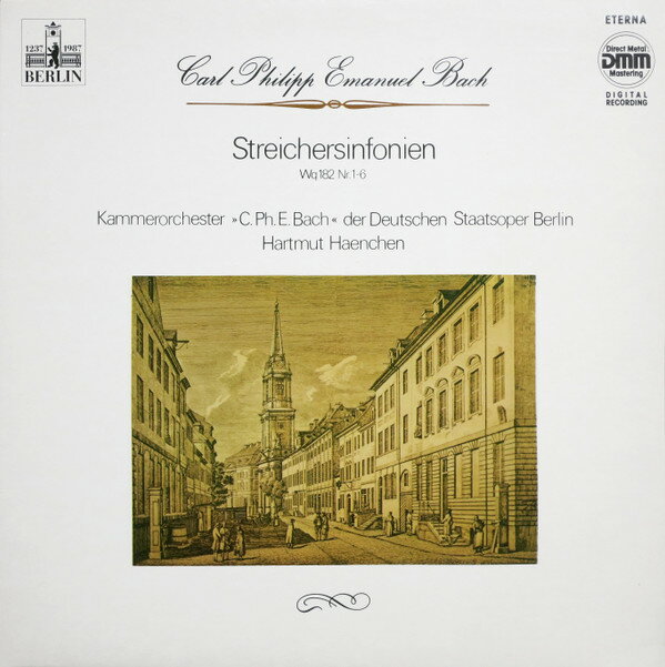 【中古】東ドイツLP Hartmut Haenchen Carl Philipp Emanuel Bach, Streichersinfonien Wq 18 725081 ETERNA /00260