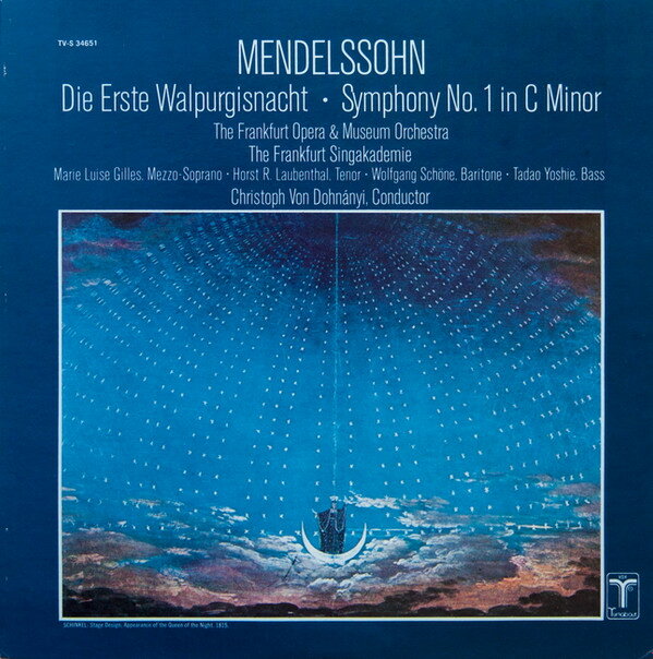 【中古】米LP Mendelssohn Die Erste Walpurgisnacht, Symphony No. 1 In C Minor TVS34651 VOX/Turnabout /00260