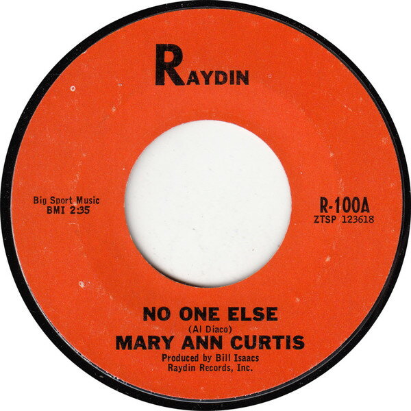 【中古】7” Mary Anne Curtis No One Else / Johnny Dear RR100 Raydin /00080