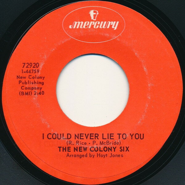 ・アーティスト New Colony Six ・タイトル I Could Never Lie To You / Just Feel Worse ・レーベル・型番 Mercury 72920 ・フォーマット 7インチレコード ・コンディション(盤) 良い (VG+) ・コンディション(ジャケット) プレインカバー（元ジャケット／カバー無し） ・コンディション(帯) オビなし ・特記事項 サンプル画像です。実際の商品の画像ではありません 商品写真はバーコード/カタログ番号に対応したサンプル画像ですので、お送りする商品の画像ではありません。帯やライナーなどの付属品は、特記事項に記載されている場合のみ含まれます。プロモやカラーレコードなどの仕様についても、該当する場合のみ特記事項に記載しています。 【ご購入前に必ずご確認ください】 ・本店サイト(www.recordcity.jp)とは価格、送料が違います ・本店サイト、その他支店のオーダーとは同梱発送できません ・注文確定後に別の注文を頂いた場合、注文同士の同梱は致しかねます。 ・別倉庫から発送しているため、店頭受け渡しは対応しておりません ・一部商品は他の通販サイトでも販売しているため、ご注文のタイミングによっては商品のご用意ができない場合がございます。 ・土日祝日はお休みです 金曜・祝前日9時以降のご連絡またはご入金は、返答または発送が週明け・祝日明けに順次対応となります。 ・ご購入後のキャンセル不可 ご購入後のキャンセルはいかなる理由においてもお受けできません。ご了承の上、ご購入くださいませ。 ・日本郵便(ゆうパック/ゆうメール)によるお届けになります。 ・中古品であることをご理解ください 当ストアでは中古商品を主に販売しております。中古品であることをご理解の上ご購入ください。また、一部商品はRecordCityオンラインストアで試聴可能です。 ・返品について お客様のご都合による返品は一切承っておりません。 表記の内容と実際の商品に相違がある場合、また針飛び等で返品・返金をご希望される場合は、商品の到着後1週間以内にご連絡ください。商品の返送をこちらで確認後、キャンセル・返金を行います。 コンディションVG以下の商品は返品できません。プレイに影響のない表面のこすれ傷、プレス起因のノイズ盤は返品の対象外です。 【コンディション表記】 ・ほぼ新品(M-)(Like New) 完全な新品。未使用。当店ではほぼ使用しません ・非常に良い(EX)(Excellent) 中古盤として美品な状態。わずかな経年を感じるものの傷みを感じさせない、当店基準で最高の状態 ・良い(VG+)(Very Good Plus) 丁寧に扱われた中古品で、軽い使用感がみられる。 ・可(VG)(Acceptable) 使い込まれた中古品で、「良い」よりもさらに使用感がみられる。 ・悪い(VG-)(Bad) 状態が悪いアイテム。使用の保障はなく、再生不可、針飛び、目立つノイズがあるかもしれない。状態によるクレーム不可。返品不可。 ・非常に悪い(G)(Very Bad) 「悪い」よりさらに状態が悪いアイテム。使用の保障はなく、再生不可、針飛び、目立つノイズがあるかもしれない。状態によるクレーム不可。返品不可。 ・ジャンク(Fair)(Junk/Fair) 割れている、反っている、水ダメージがある、カビ、ジャケットが分離している、ひどい書き込み、ひどい擦れなど最低の状態。使用の保障はなく、再生不可、針飛び、目立つノイズがあるかもしれない。状態によるクレーム不可。返品不可。 ・ジャンク(Poor)(Junk/Poor) 割れている、反っている、水ダメージがある、カビ、ジャケットが分離している、ひどい書き込み、ひどい擦れなど最低の状態。使用の保障はなく、再生不可、針飛び、目立つノイズがあるかもしれない。状態によるクレーム不可。返品不可。