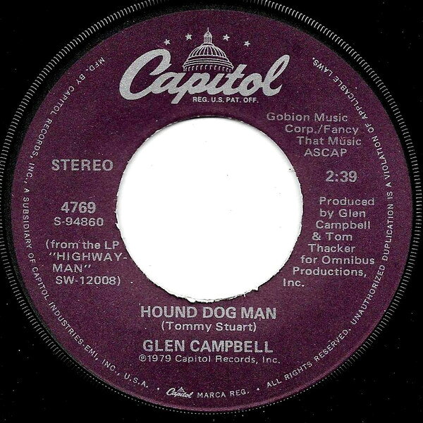 ・アーティスト Glen Campbell ・タイトル Hound Dog Man ・レーベル・型番 Capitol Records 4769 ・フォーマット 7インチレコード ・コンディション(盤) 良い (VG+) ・コンディション(ジャケット) プレインカバー（元ジャケット／カバー無し） ・コンディション(帯) オビなし ・特記事項 サンプル画像です。実際の商品の画像ではありません 商品写真はバーコード/カタログ番号に対応したサンプル画像ですので、お送りする商品の画像ではありません。帯やライナーなどの付属品は、特記事項に記載されている場合のみ含まれます。プロモやカラーレコードなどの仕様についても、該当する場合のみ特記事項に記載しています。 【ご購入前に必ずご確認ください】 ・本店サイト(www.recordcity.jp)とは価格、送料が違います ・本店サイト、その他支店のオーダーとは同梱発送できません ・注文確定後に別の注文を頂いた場合、注文同士の同梱は致しかねます。 ・別倉庫から発送しているため、店頭受け渡しは対応しておりません ・一部商品は他の通販サイトでも販売しているため、ご注文のタイミングによっては商品のご用意ができない場合がございます。 ・土日祝日はお休みです 金曜・祝前日9時以降のご連絡またはご入金は、返答または発送が週明け・祝日明けに順次対応となります。 ・ご購入後のキャンセル不可 ご購入後のキャンセルはいかなる理由においてもお受けできません。ご了承の上、ご購入くださいませ。 ・日本郵便(ゆうパック/ゆうメール)によるお届けになります。 ・中古品であることをご理解ください 当ストアでは中古商品を主に販売しております。中古品であることをご理解の上ご購入ください。また、一部商品はRecordCityオンラインストアで試聴可能です。 ・返品について お客様のご都合による返品は一切承っておりません。 表記の内容と実際の商品に相違がある場合、また針飛び等で返品・返金をご希望される場合は、商品の到着後1週間以内にご連絡ください。商品の返送をこちらで確認後、キャンセル・返金を行います。 コンディションVG以下の商品は返品できません。プレイに影響のない表面のこすれ傷、プレス起因のノイズ盤は返品の対象外です。 【コンディション表記】 ・ほぼ新品(M-)(Like New) 完全な新品。未使用。当店ではほぼ使用しません ・非常に良い(EX)(Excellent) 中古盤として美品な状態。わずかな経年を感じるものの傷みを感じさせない、当店基準で最高の状態 ・良い(VG+)(Very Good Plus) 丁寧に扱われた中古品で、軽い使用感がみられる。 ・可(VG)(Acceptable) 使い込まれた中古品で、「良い」よりもさらに使用感がみられる。 ・悪い(VG-)(Bad) 状態が悪いアイテム。使用の保障はなく、再生不可、針飛び、目立つノイズがあるかもしれない。状態によるクレーム不可。返品不可。 ・非常に悪い(G)(Very Bad) 「悪い」よりさらに状態が悪いアイテム。使用の保障はなく、再生不可、針飛び、目立つノイズがあるかもしれない。状態によるクレーム不可。返品不可。 ・ジャンク(Fair)(Junk/Fair) 割れている、反っている、水ダメージがある、カビ、ジャケットが分離している、ひどい書き込み、ひどい擦れなど最低の状態。使用の保障はなく、再生不可、針飛び、目立つノイズがあるかもしれない。状態によるクレーム不可。返品不可。 ・ジャンク(Poor)(Junk/Poor) 割れている、反っている、水ダメージがある、カビ、ジャケットが分離している、ひどい書き込み、ひどい擦れなど最低の状態。使用の保障はなく、再生不可、針飛び、目立つノイズがあるかもしれない。状態によるクレーム不可。返品不可。